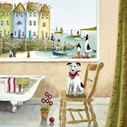 Paws and Reflect by Rebecca Lardner - Limited Edition on Canvas sized 14x14 inches. Available from Whitewall Galleries
