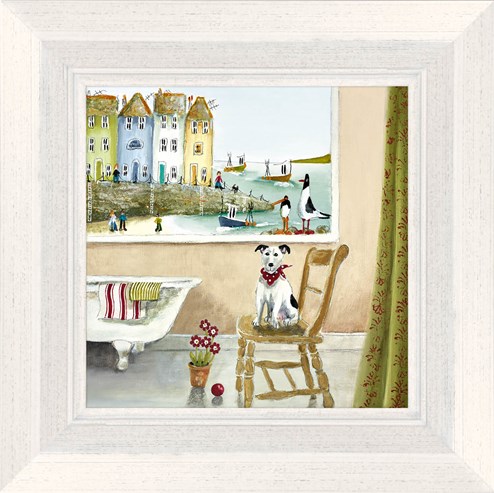 Paws and Reflect by Rebecca Lardner - Framed Limited Edition on Canvas